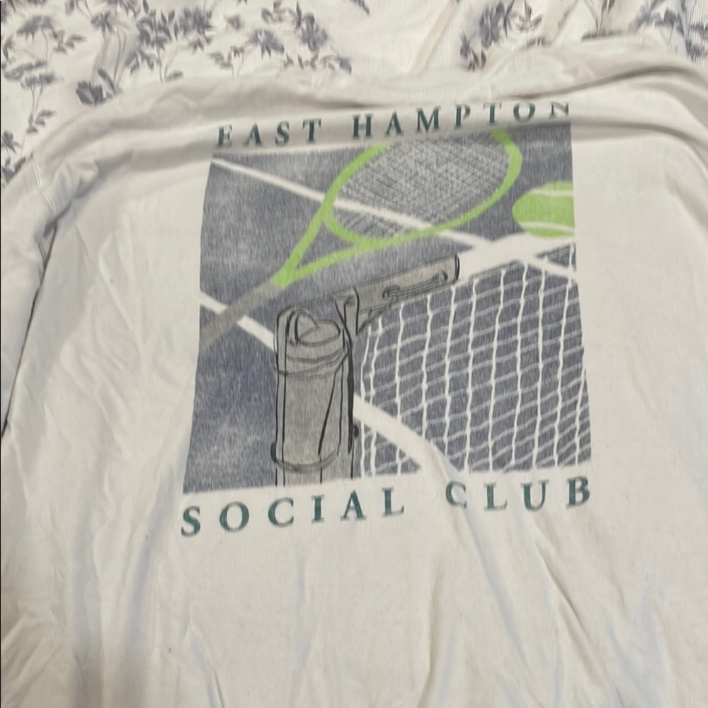 Abercrombie & Fitch Long Sleeve White and Green Tee